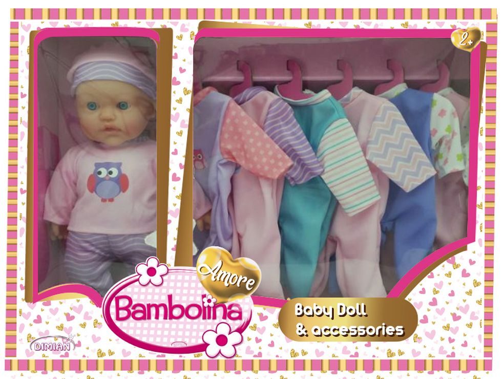 30 cm Pop met 6 Assortiment Kledingstukken voor Kinderen