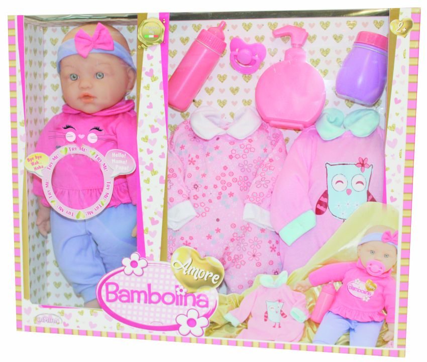Amore 40 cm Pop met Babygeluidjes en Kleding