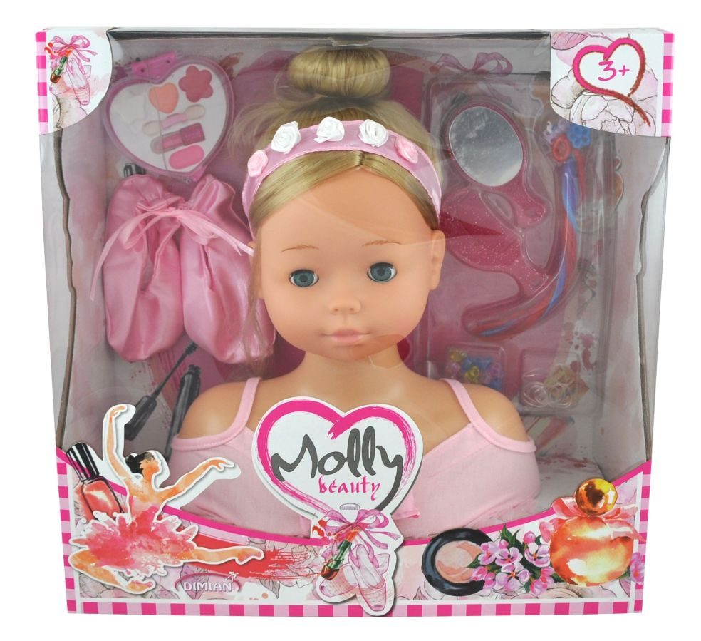 Molly Ballerina Kappershoofd met Make-up en Accessoires