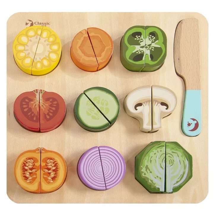 Snijgroenten Puzzel - Educatief Speelgoed 24x24 cm