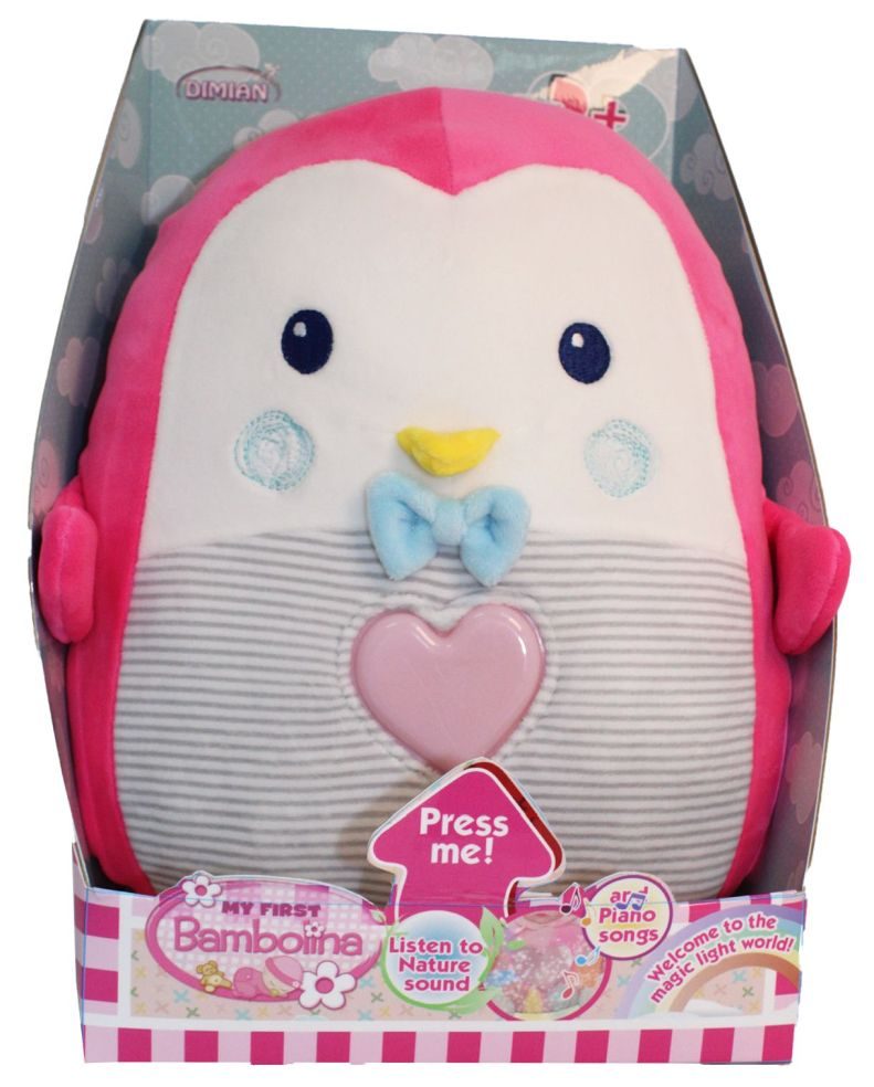 Pingouin en peluche lumineux avec musique classique