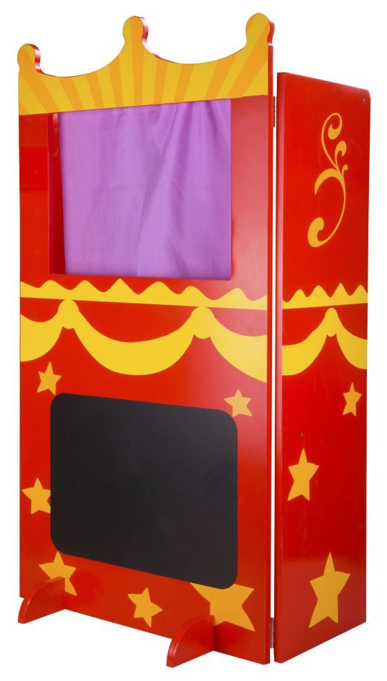 Rode Poppenkast 4141 - 87,5x55x24,5 cm voor Kinderen