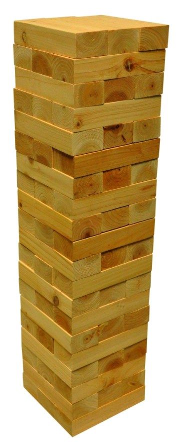 Tour en bois géante 60x15x15 cm dans une housse
