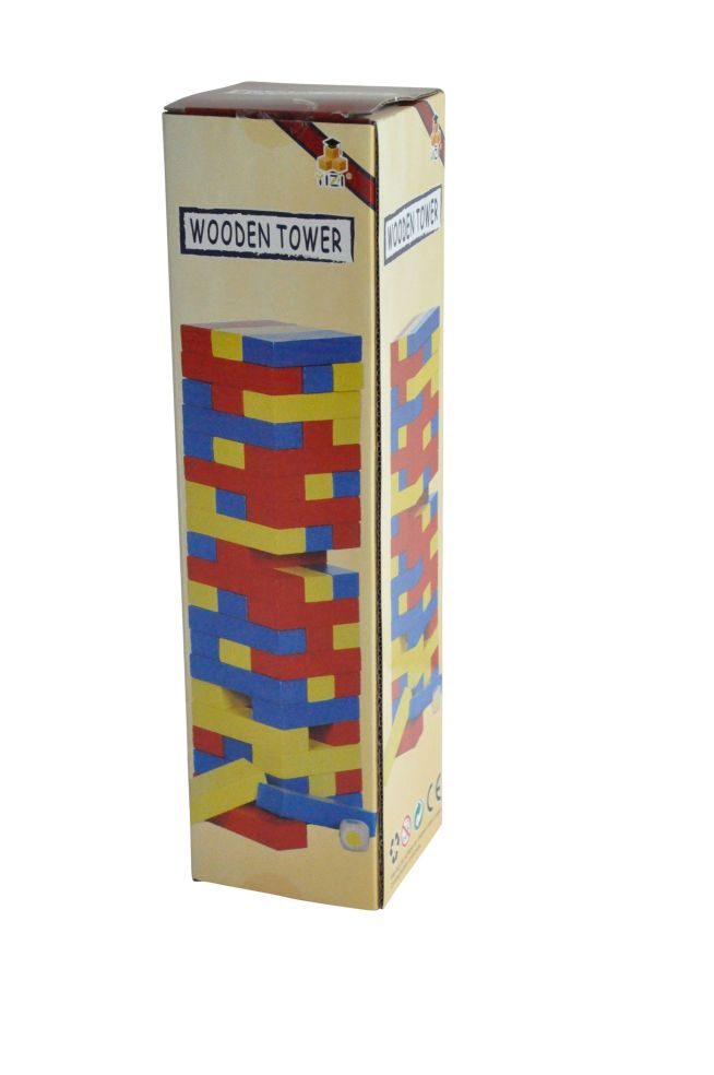 Tour de tumbling en bois couleurs - 29x7,5x7,5 cm