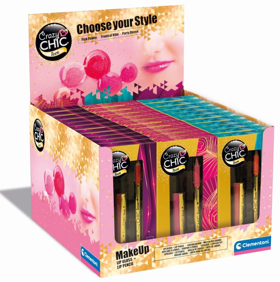 Clementoni Espositore Teen Lipgloss - Kleurrijke Lipgloss Set