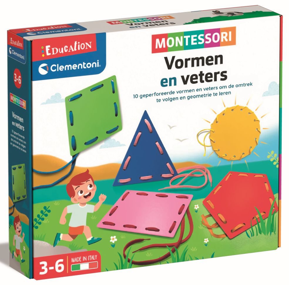 Clementoni - Montessori Formes et Lacs à Enfiler