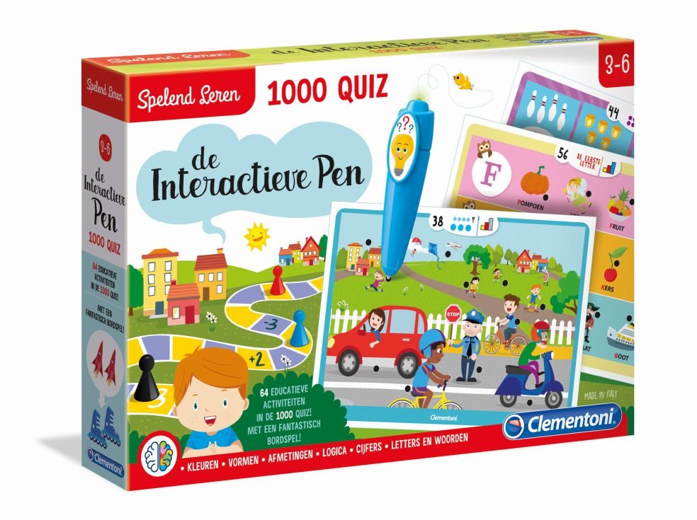 Clementoni Interactieve Pen 1000 Quiz - Spelend Leren 3-6 jaar