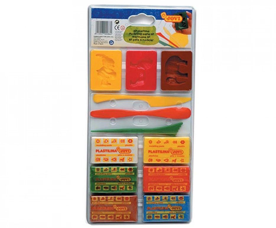 Creatieve set met 3 vormen, 3 tools en 6 klei staven