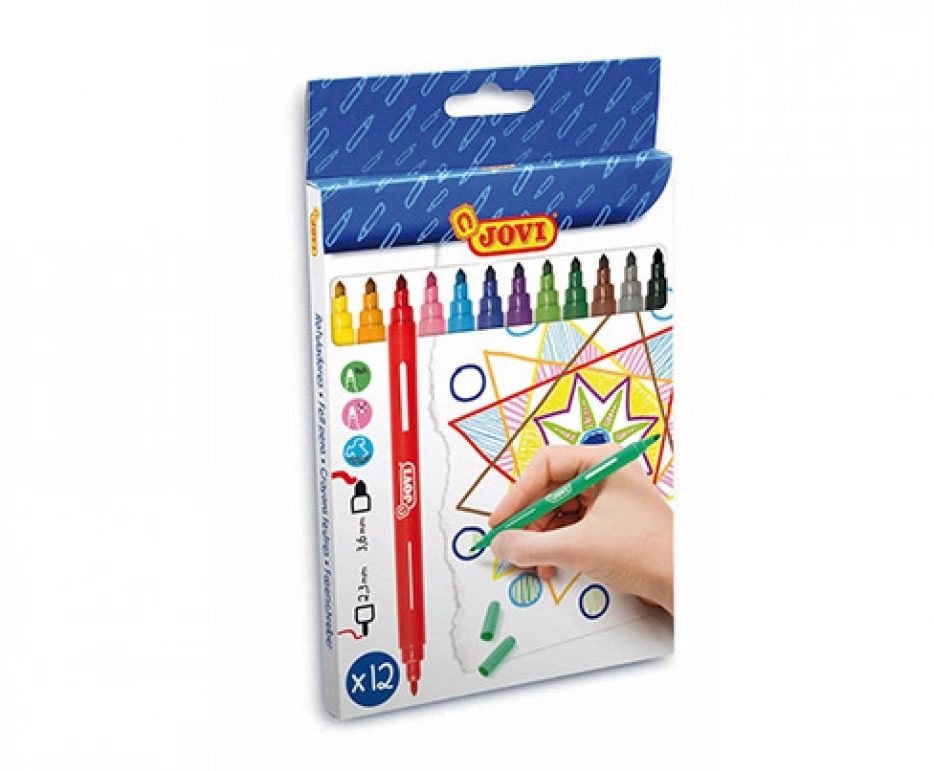 Uitwasbare Dual Stiften - 12 Stuks in Assortiment