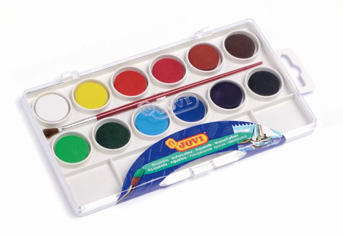Waterverfdoosje met 12 kleuren - 22mm voor creatief plezier