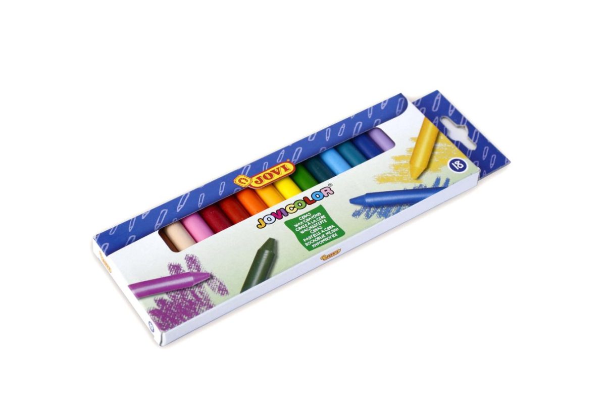 Ronde Waskrijtjes in Gemengde Kleuren - 18 Stuks Etui