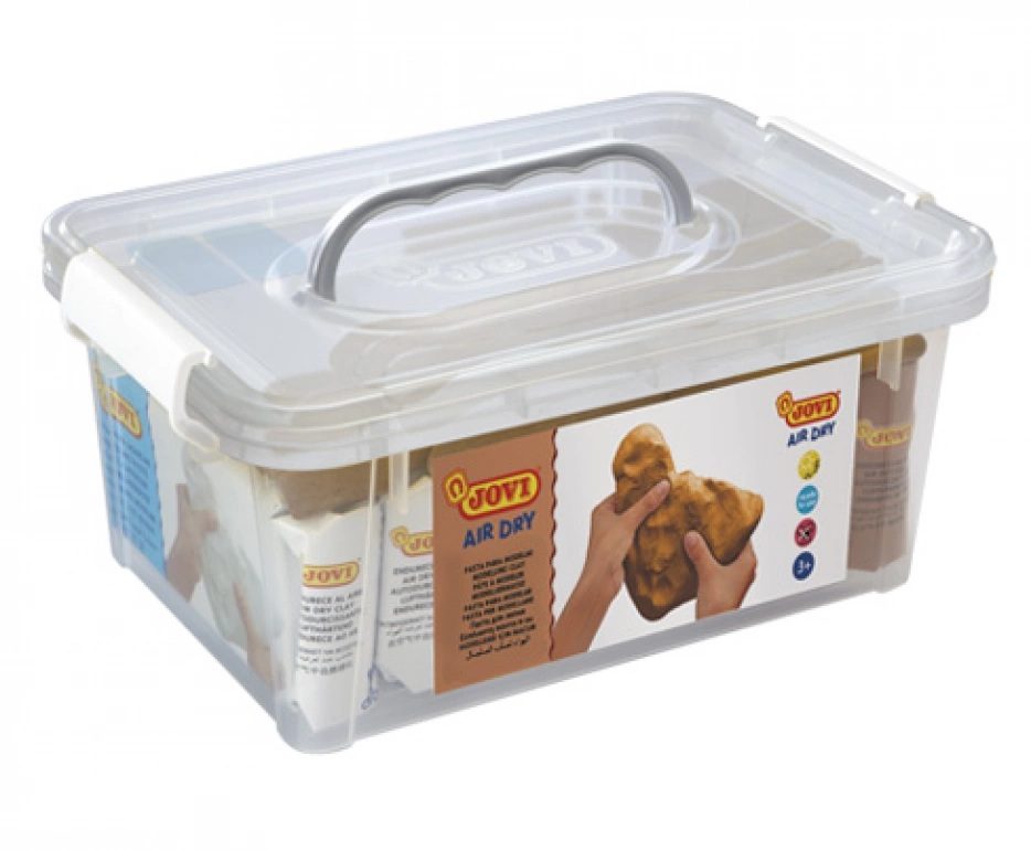 Luchtdroge modelleerklei - 7 stuks - 500g wit & terracotta