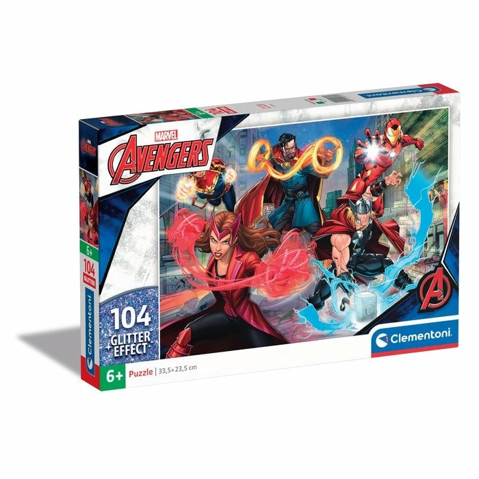 Glitter Puzzel Marvel Avengers - 104 Stuk