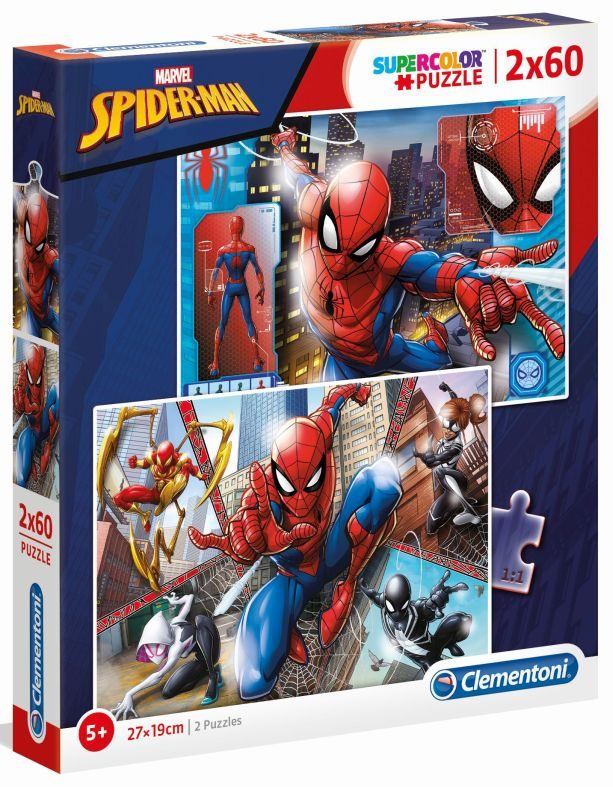 Spider-Man Puzzel 2x60 Stukken - Leuk en Uitdagend!