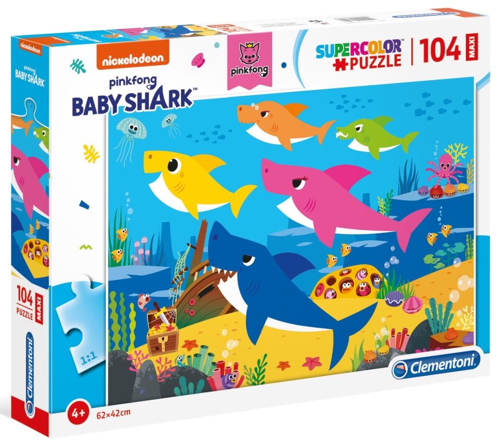 Maxi Puzzel Baby Shark - 104 Stukken Voor Kinderen