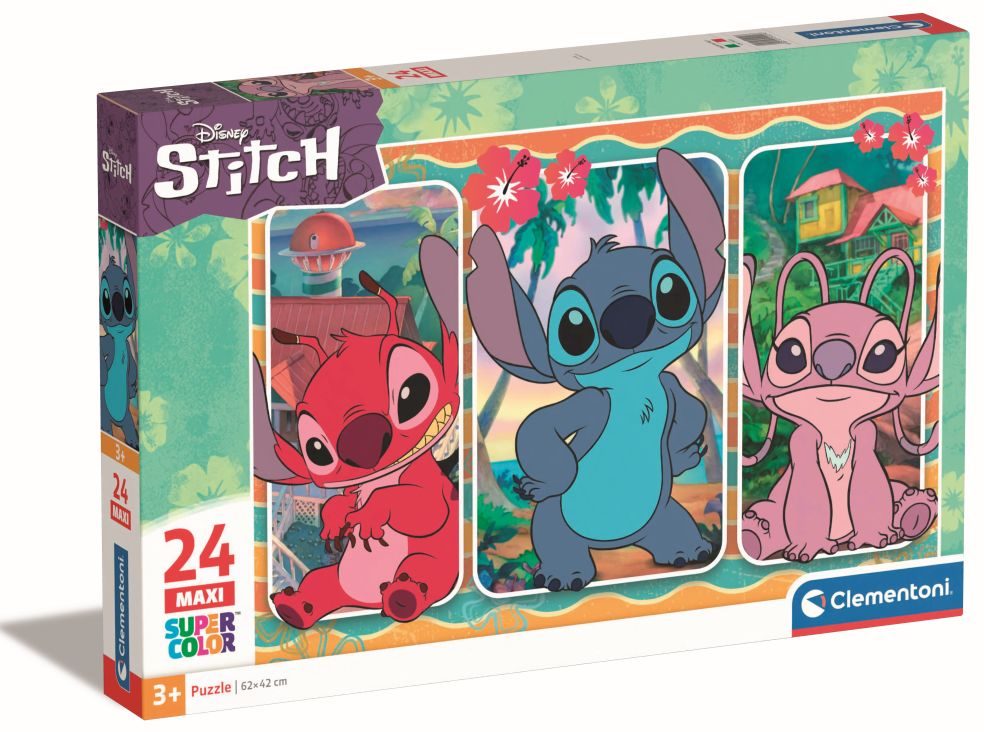 Puzzle 24 Maxi Disney Stitch - Amusement garanti!