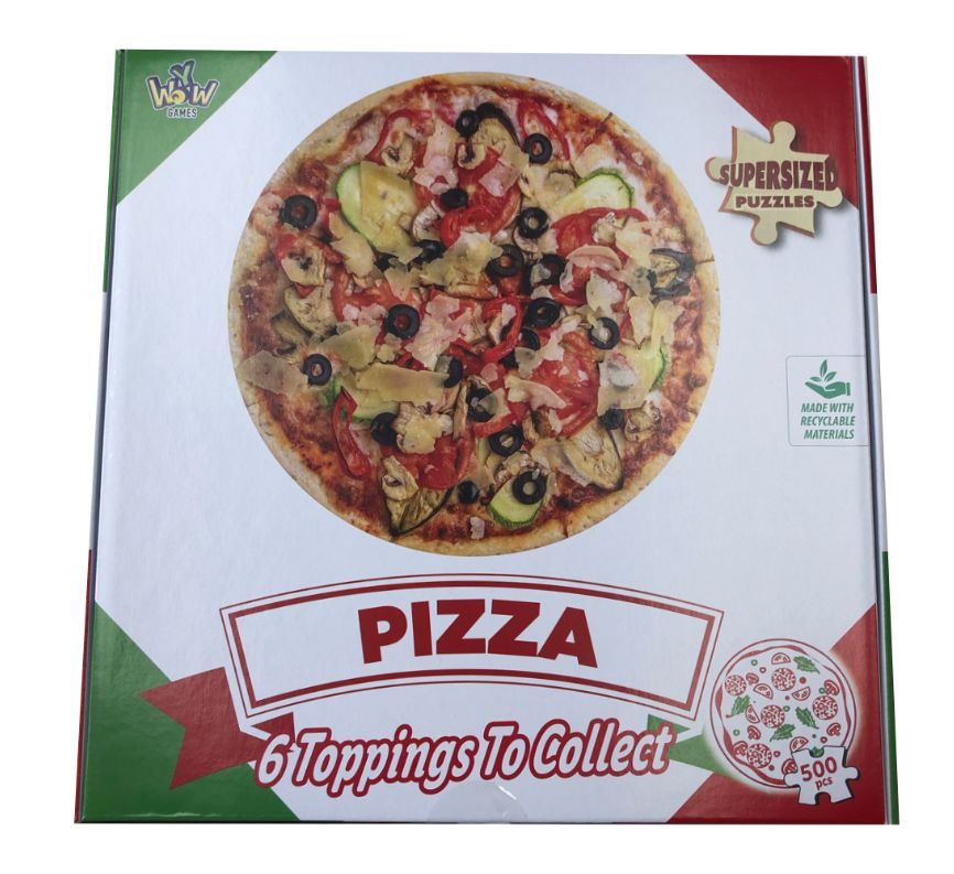 Supersized Pizza Puzzel - 300 Stuks - Assortiment 6 Stuks
