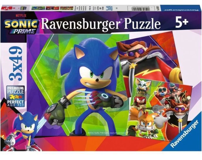 PZL Sonic Prime - Lot de 3 x 49 pièces