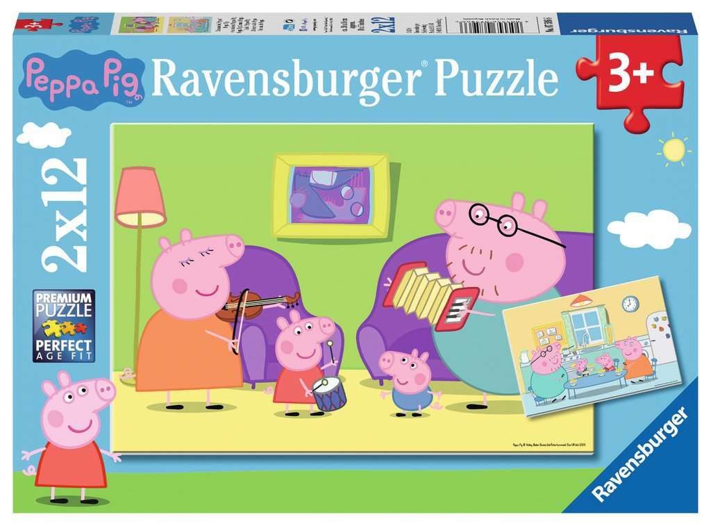 Puzzle Peppa Pig - La maison, 2x12 pièces