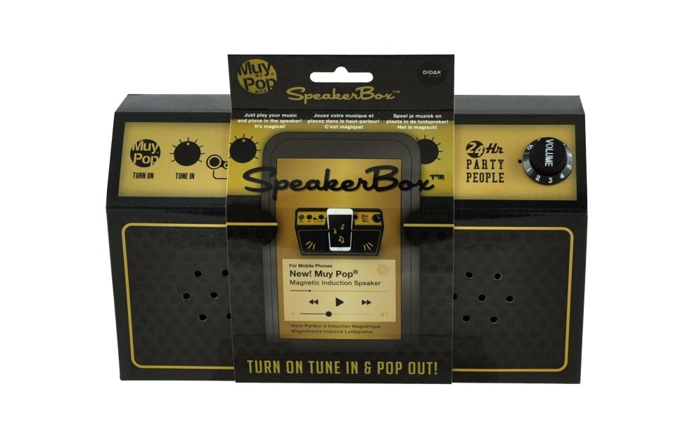Muy Pop Speakerbox - Klassieke Zwarte Radio met Amp