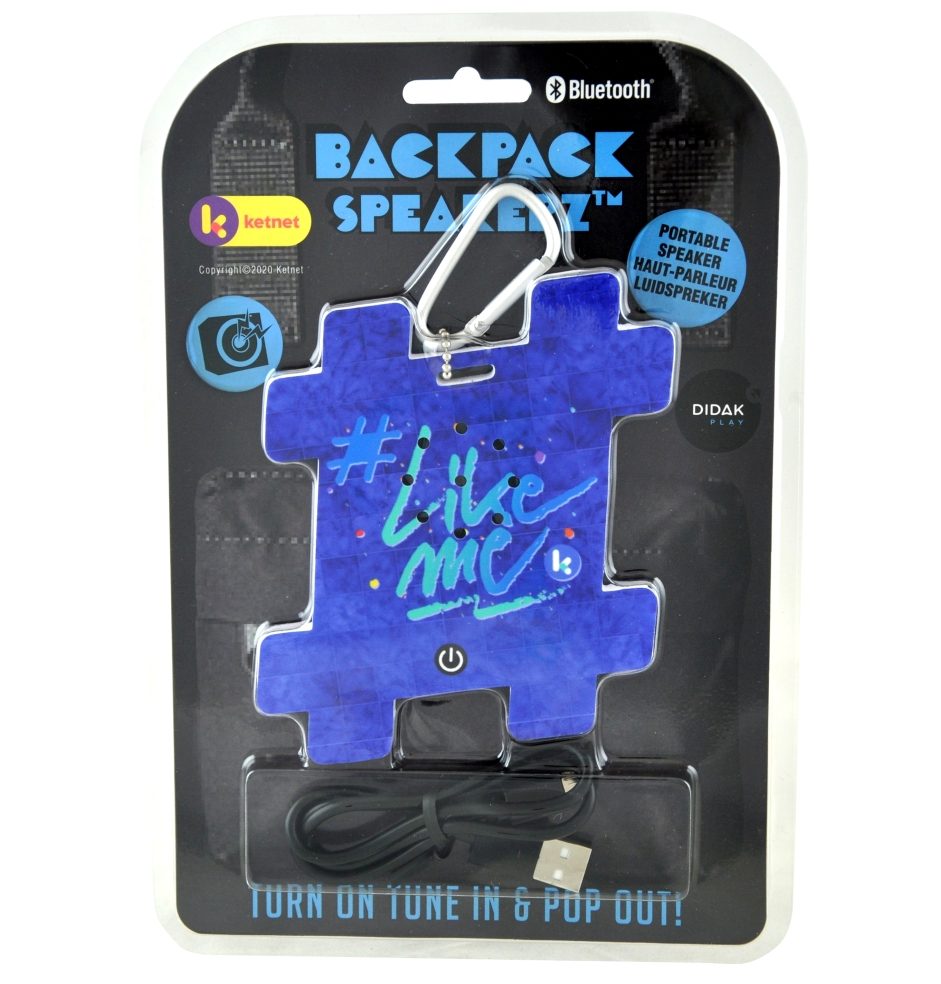 Muy Pop Backpack Speaker - "Like Me" - Blauw