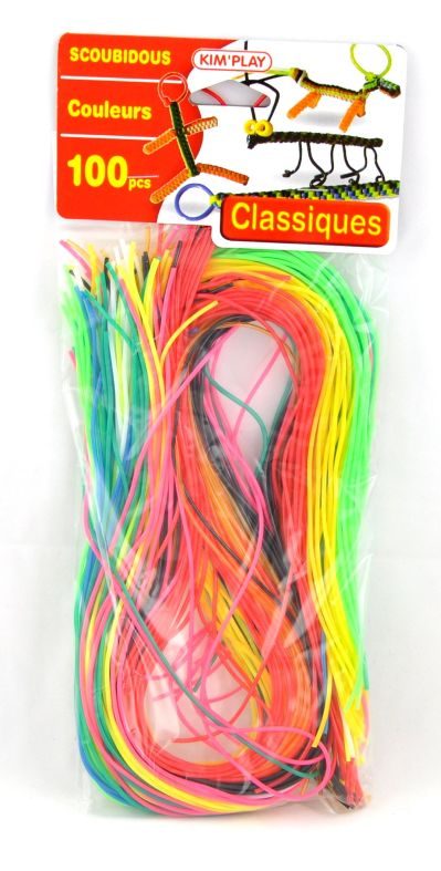Scoubidou 100 pièces - 80 cm de créativité colorée