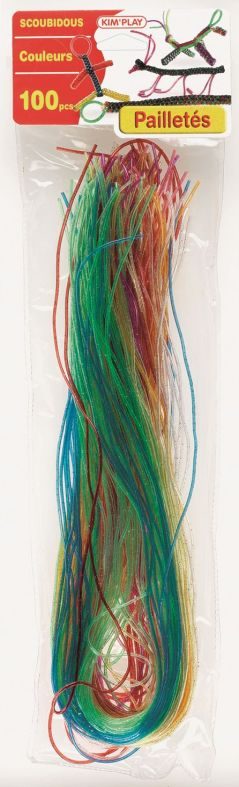 Scoubidou Glinster Pailletten - 100 stuks - 80 cm