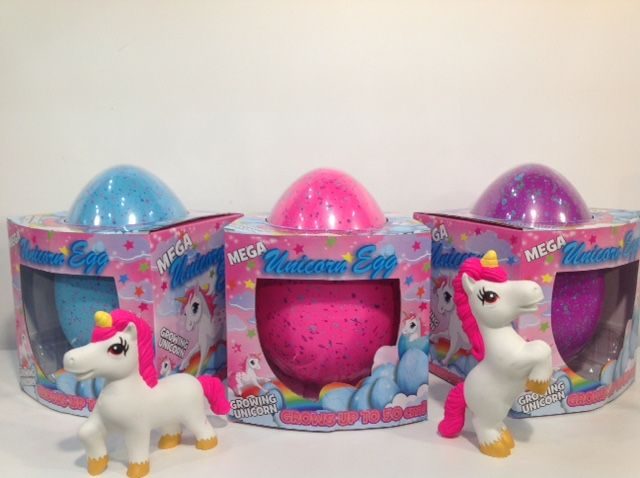 Méga œuf 20 cm avec licorne grandissante jusqu'à 50 cm