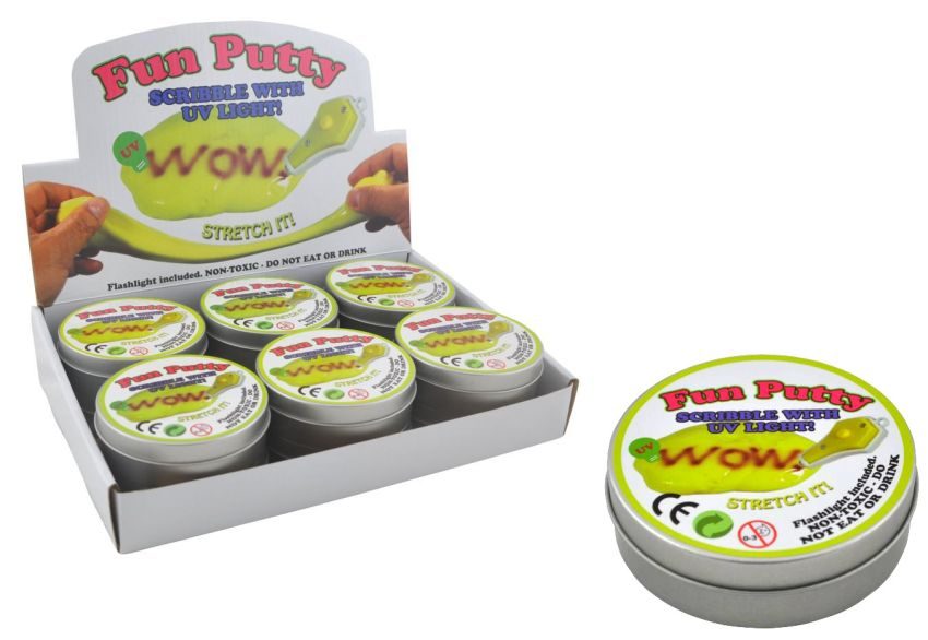 UV Reactieve Putty - Display met 12 Kleuren