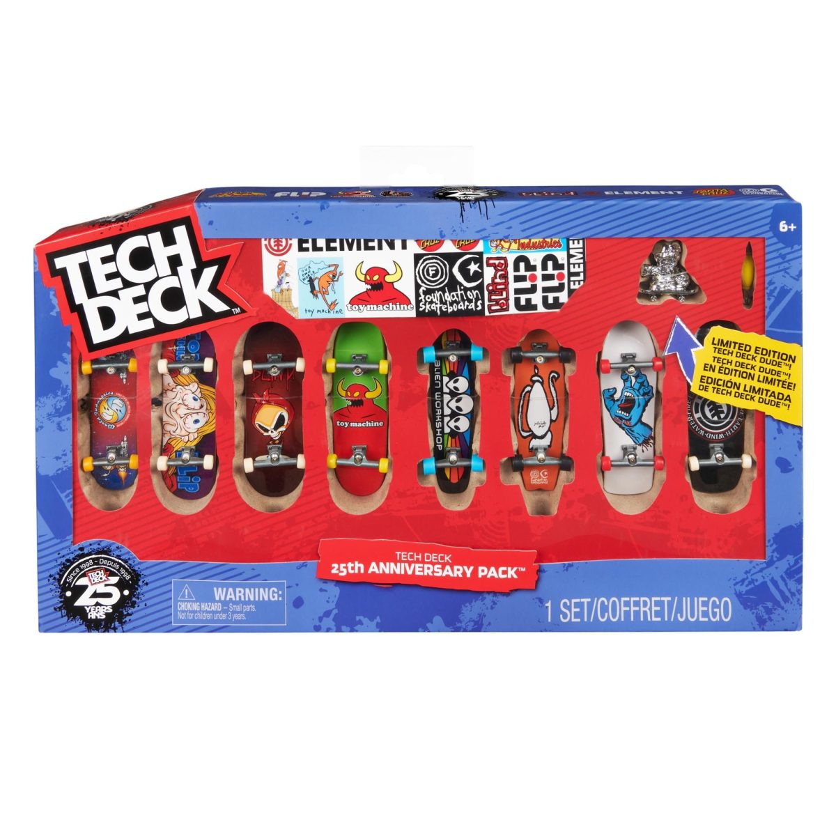 Pack anniversaire 25 ans Tech Deck - 8 planches miniatures