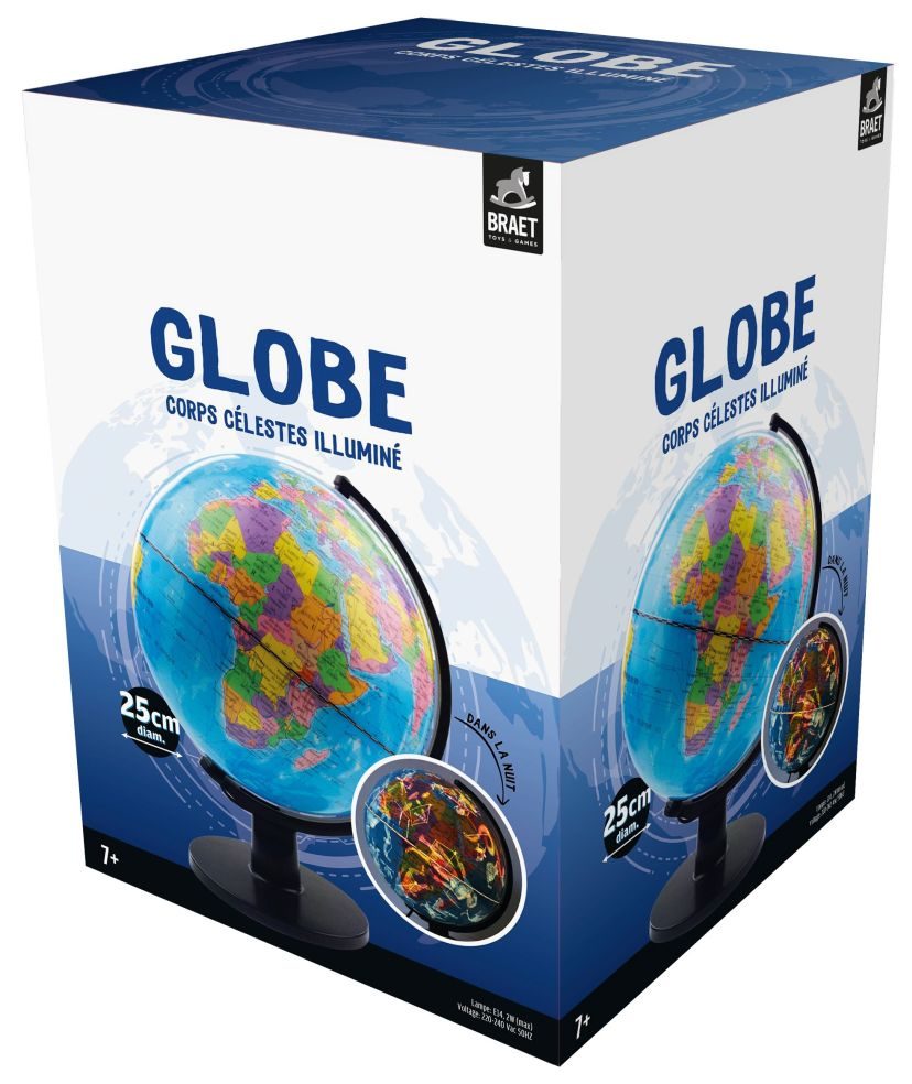 Globe illuminé des constellations - 25 cm diamètre