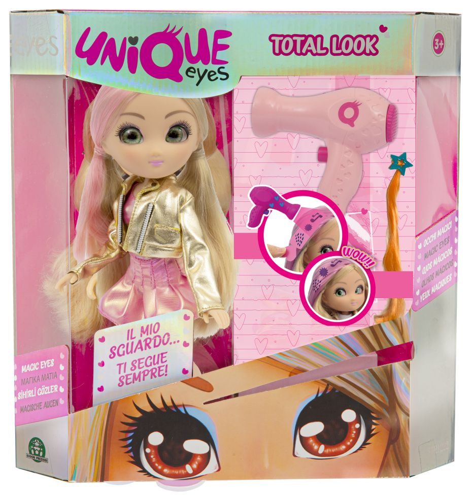 UE WOW HAIR Poupée met Unieke Ogen - 25 cm Coiffure
