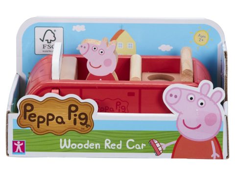 Voiture en bois Peppa Pig avec figurine Peppa