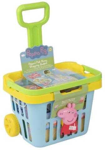 Peppa Pig Rolling Shopping Basket - with 7 accessories