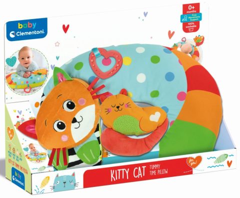 Clementoni Baby Kitty Cat Bauchlagekissen mit Beißherz