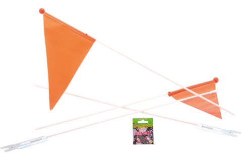 Bike Fun Fahrradwimpel orange - 85 cm, mit Metallhalter