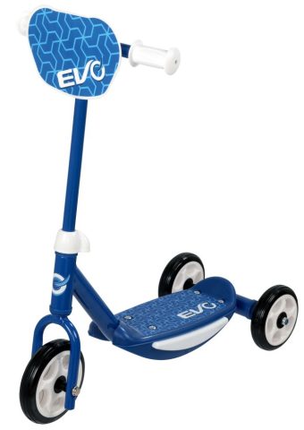 EVO Dreiradroller blau - Kinderroller mit Kunststoff-Trittbrett
