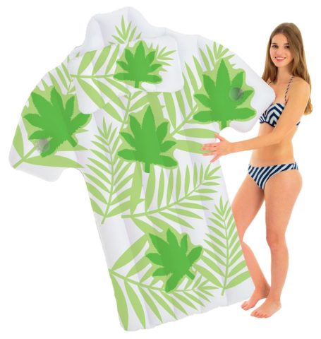 Didak Pool Luftmatratze T-Shirt - 170 x 160 cm, Blattmuster