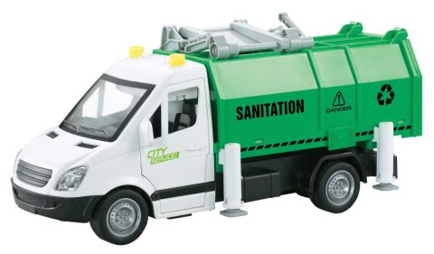 Camion poubelle 1:16 avec friction, lumière et musique