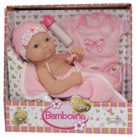 Poupée Amore Nouveau-né 34 cm avec accessoires
