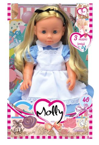 Poupée Molly Alice 40 cm avec robe bleue élégante