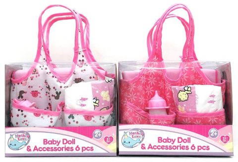 Verzorgingstas met Accessoires voor Poppenspeelgoed