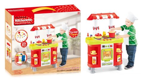 The Deluxe Kitchenette Spielküche - 25 Teile, Ofen geht auf