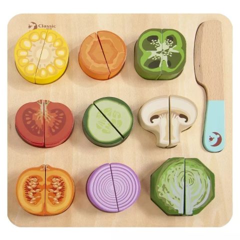 Puzzle de légumes à découper - 24 x 24 cm, éducatif et amusant