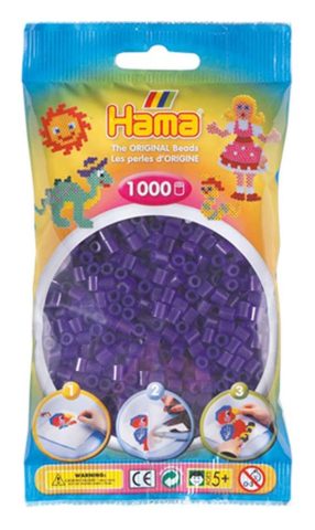 Hama Midi Bügelperlen 207-24 transparent lila - 1.000 Stück