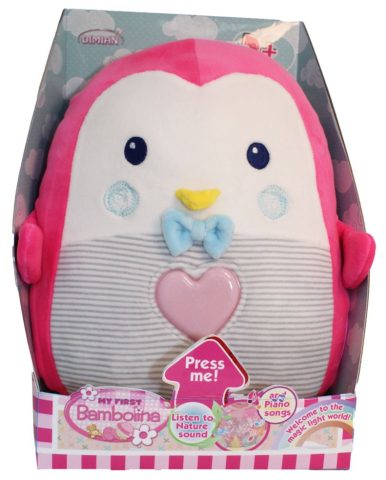 Pingouin en peluche lumineux avec musique classique