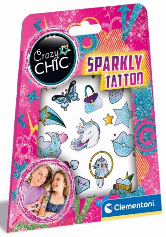 Clementoni - Urban Tatoo Sparkly, tatouages scintillants