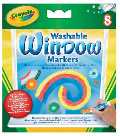 Crayola Fensterstifte - 8 abwaschbare Stifte für Glas