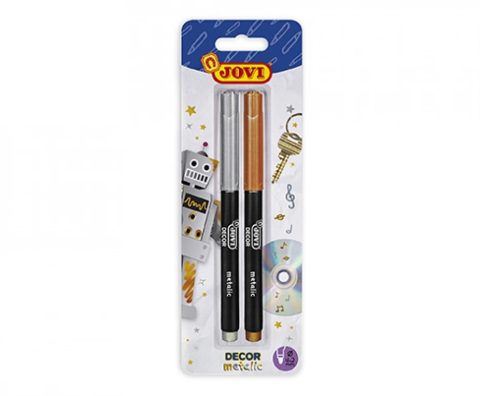 JOVIDECOR Metallic Stiften Set - Goud & Zilver (2 stuks)