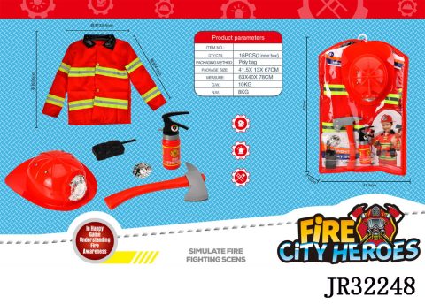Brandweerverkleedset voor creatieve rollenspellen